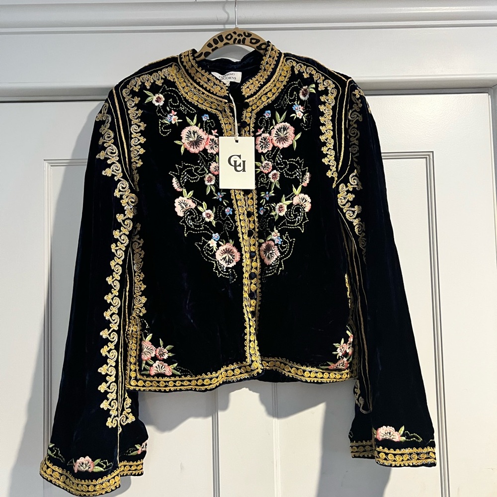 Chasing Unicorns Dark Horse Silk Velvet Jacket - NWT - XL - Picture 7 of 14